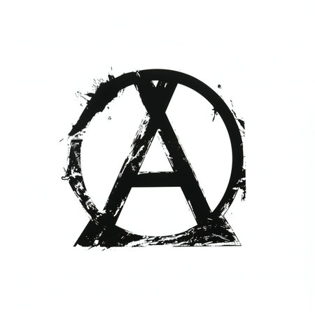 Letter A in grunge style. Black and whiteの素材