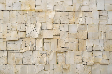 Cracked white stone wall texture background. Abstract background and texture for design.の素材