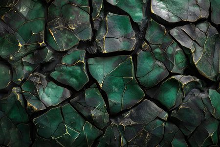 abstract texture of cracked green paint on the wall, can be used as backgroundの素材