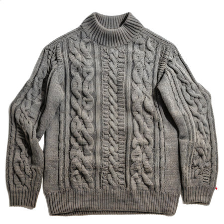 knitted woolen sweater isolated on a white background.gray sweaterの素材