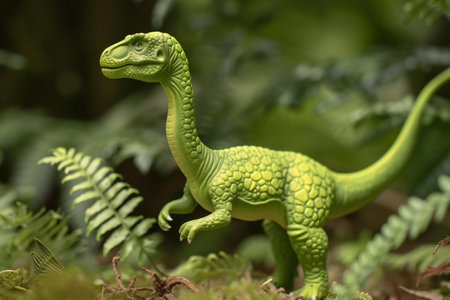 Tyrannosaurus rex in the forest, closeup of photoの素材