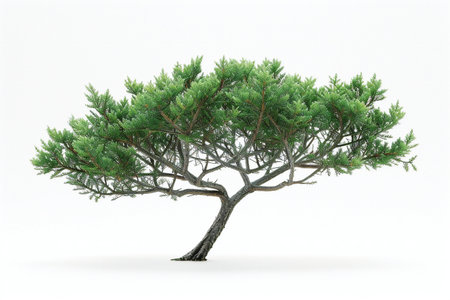 Pine tree isolated on a white background.の素材