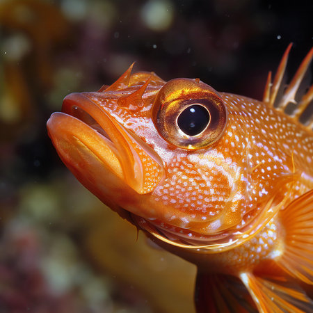 Close-up of a red grouper in a tropical coral reefの素材