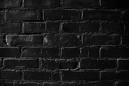 Black brick wall background. Black brick wall texture. Black brick wall backgroundの素材