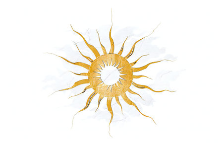 Sun on a white background.の素材