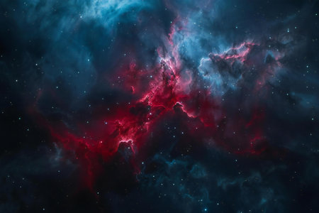Star field in space a nebulae and a gas congestion.の素材