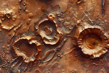 Oil drops on a water surface. Abstract background. Close-up.の素材