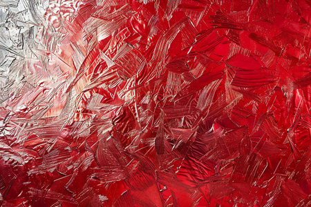Red abstract background with a pattern of lines in the form of crystalsの素材