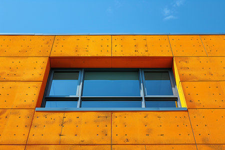 Modern office building detail. Architectural detail of modern office building.の素材