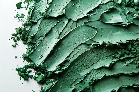 green eyeshadow texture as background, cosmetic product and beauty texturesの素材