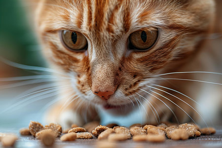 Illustration of cats need a good diet to stay well, but eating too much isn't always a great ideaの素材