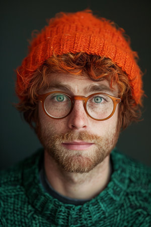 Depicting a quirky man portrait , high quality, high resolutionの素材