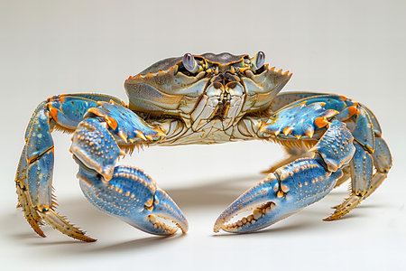 An isolated picture of a blue crab, high quality, high resolutionの素材