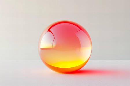 A yellow and red abstract red dot, high quality, high resolutionの素材