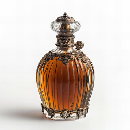 Vintage perfume bottle , isolated on white background , high resolution, high qualityの素材