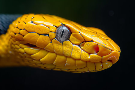 Yellow and black snake wallpaper, high quality, high resolutionの素材