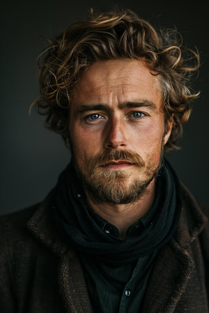 Digital image of liberal man portrait , high quality, high resolutionの素材
