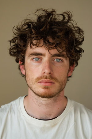 Digital artwork of unique man portrait , high quality, high resolutionの素材