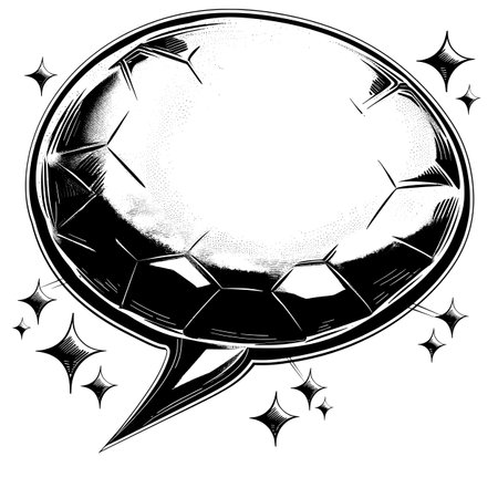 Soccer Ball with Speech Bubble. Vector illustration ready for vinyl cutting.のイラスト素材