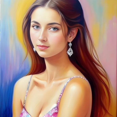 Radiant woman wearing sexy clothes, high quality portrait, isolated on a backgroundの素材