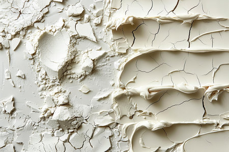 A white powder is placed on a white background, high quality, high resolutionの素材