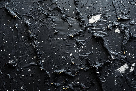 Black concrete background with white splatter, high quality, high resolutionの素材
