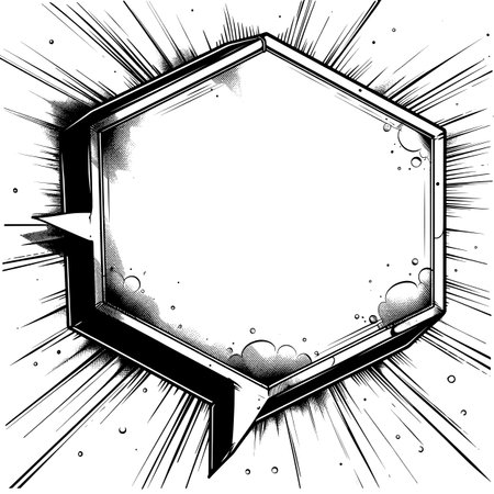 Featuring Black and white illustration of an empty speech bubble, thick linesのイラスト素材