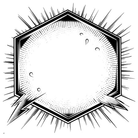 Simple black and white line drawing of an empty speech bubble on a plain background, as used in comic book style illustrations.のイラスト素材