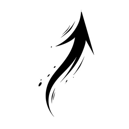 Depicting Black curved arrow pointing right clip art.のイラスト素材