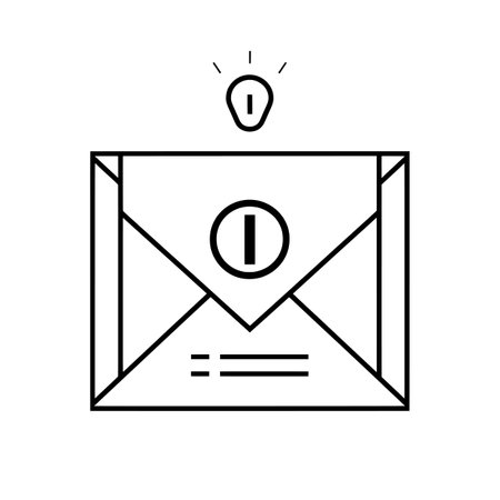 Featuring En stunned icon, simple line art with black lines on white background.のイラスト素材