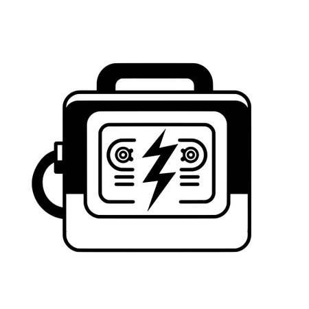 Portable generator icon with lightning bolt symbol.