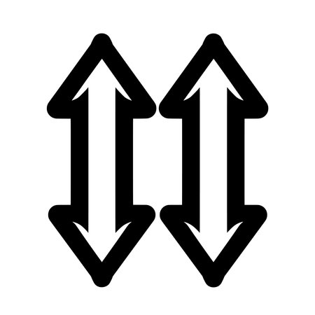 An icon for the 'gregorian calendar' with two arrows, one going up and another pointing down.のイラスト素材