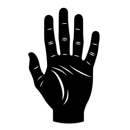 No gesture icon, simple black on white background, flat design.のイラスト素材