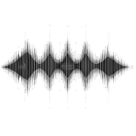 Sound waves graphic in simple design style.