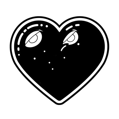 Simple heart outline iconのイラスト素材