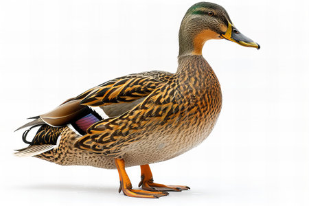 Mallard duck isolated on white background. 3D illustration.の写真素材