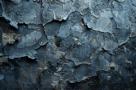 Grunge blue background with scratches and cracks. Old rusty metal surface.の写真素材