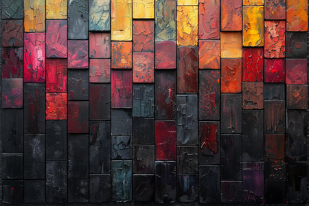 colorful mosaic wall texture background for interior exterior decoration and industrial construction...