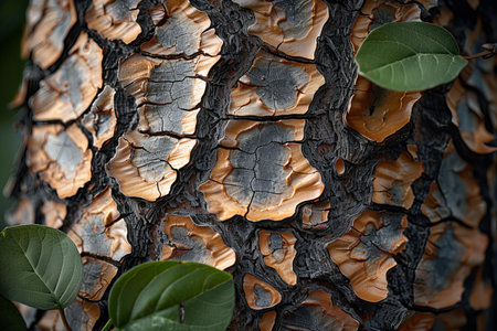 The bark of the tree. Close-up. Abstract background.の写真素材
