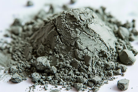 crushed eyeshadow isolated on white background. studio shot.の写真素材