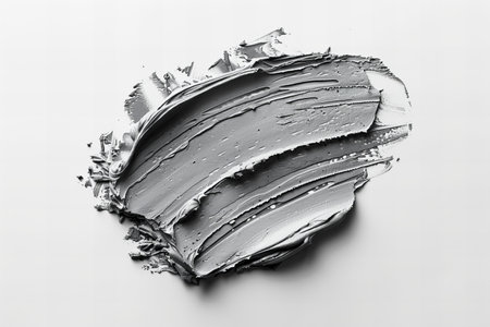 Strokes of paint on a white background. Copy space.の写真素材