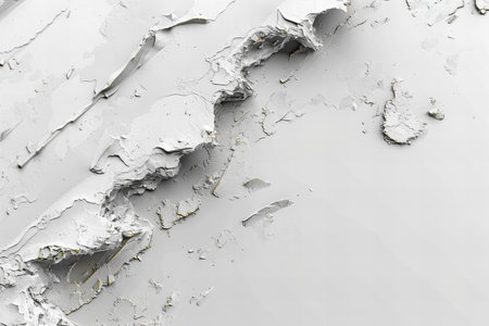 close up of white paint on a white background. studio shot.の写真素材