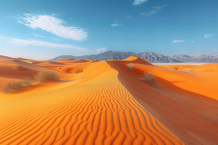 Desert dunes in Death Valley National Park, California, USAの写真素材
