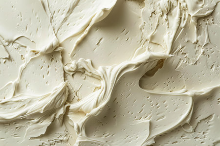 close up of a cream texture as a background, top view.の写真素材