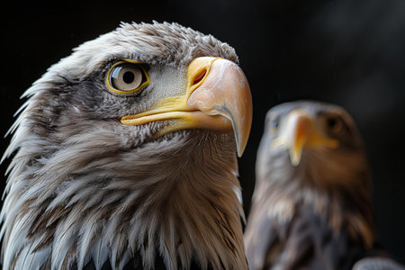 Close-up portrait of a Bald Eagle (Haliaeetus leucocephalus)