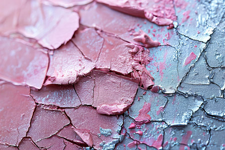 Crushed lipstick as background, closeup. Colorful makeup textureの写真素材