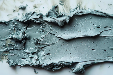 Texture of oil paint on a white background close-up macro photography