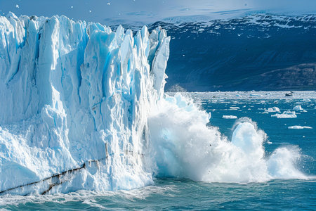 Antarctic iceberg in the Antarctic waters of the Polar Circle.