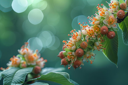 Flowering chestnut tree (Aesculus hippocastanum)
