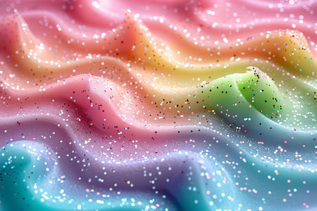 Abstract wavy background with sparkles and glitter. Vector illustration.